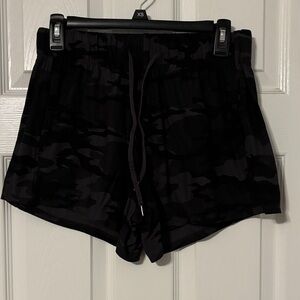 Athletic Works Black Camouflage Women's Athletic Shorts